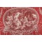 Thibaut Biltmore F97313 Printed Cotton Drapery Fabric in Red on Coral