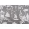 Thibaut South Sea F916022 Printed Linen Blend Drapery Fabric in Grey