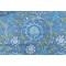 Thibaut Sevita F964109 Printed Linen Blend Drapery Fabric in Blue and Green