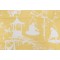 Thibaut South Sea F916024 Printed Linen Blend Drapery Fabric in Yellow
