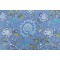Thibaut Sevita F964109 Printed Linen Blend Drapery Fabric in Blue and Green