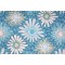 Robert Allen Tactile Flora Printed Cotton Drapery Fabric in Turquoise
