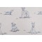 PK Lifestyles Dog Days Embroidered Drapery Fabric in Porcelain 