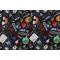 Timeless Treasures Back To School Chalk Print Printed Cotton Craft Fabric in Black 