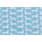 Emma & Mila Dog Silhouette Printed Cotton Craft Fabric in Turquoise 