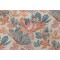 Fonthill Marronniers Printed Cotton Drapery Fabric in Salmon/Blue