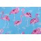 Terrasol-Flamingo Printed Outdoor Fabric in Turquoise 