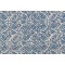 Laura & Kiran Mandala Printed Cotton Drapery Fabric in Indigo 