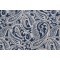 Stof France Penelope Printed Cotton Twill Drapery Fabric in Bleu