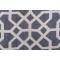 Scalamandre Linen Lattice Woven Upholstery Fabric in Indigo & Greige