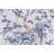 Thibaut Giselle F914224 Printed Linen Blend Drapery Fabric in Blue and White