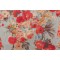 Kelly Ripa Home Garden Odyssey Printed Cotton Drapery Fabric in Fog