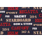 Bryant Boat Club Printed Polyester Outdoor Fabric in Poolside/Midnight/Ruby