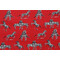 Novogratz Dr Zebra Printed Polyester Outdoor Fabric in Red