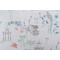 Trevi Fabrics Let It Crane Printed Cotton Drapery Fabric in Coral