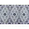 Belle Maison Hawkins Printed Drapery Fabric in Delft 