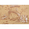 Thibaut Meridian F95306 Printed Cotton Drapery Fabric in Dark Gold