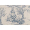 Stof France Galanterie Toile Printed Cotton Drapery Fabric in Bleu