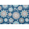 Trista Printed Polyester Outdoor Fabric in Blue 