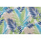 Coastal Palm Printed Polyester Outdoor Fabric in Blue/Green 