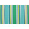 Aruba Stripe Printed Polyester Outdoor Fabric in Turquoise/Green