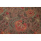Thibaut Dorchester F99009 Printed Drapery Fabric in Red on Brown
