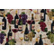Fabrics Of SoHo Wine Country - Wine Bottles and Grapes Printed Cotton Craft Fabric in Sand for Timeless Treasures