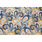 Hamilton Fantasia Printed Cotton Drapery Fabric in Azure 
