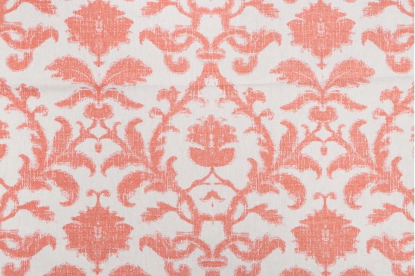 Sample of Thibaut Anita Damask F98638 Printed Drapery in Red 