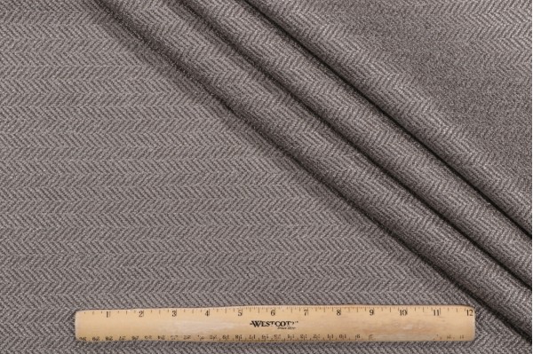 Sample of Thibaut Ellis Herringbone W72953 Woven Upholstery Fabric in Smoke 