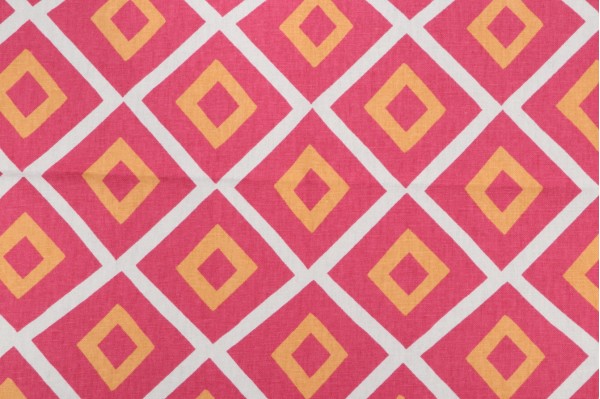 Thibaut Carole F99190 Printed Linen Blend Drapery Fabric in Pink 