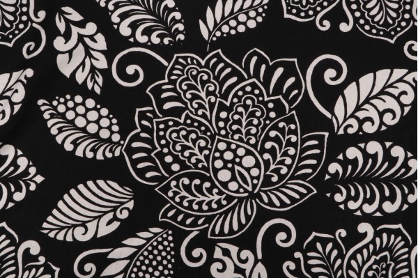 Thibaut Waterbury F99299 Printed Drapery Fabric in Black 