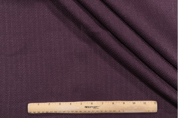 Sample of Thibaut Thames AF10245 Woven Linen Decorator Fabric in Plum 