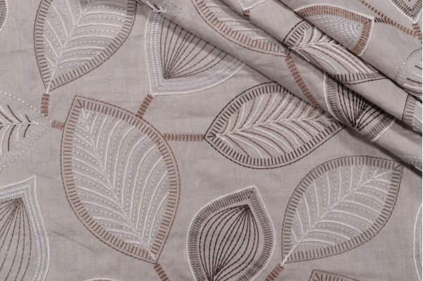 Click for Hamilton Drexel Embroidered Drapery Fabric in Natural  Hamilton Drexel Embroidered Drapery Fabric in Natural