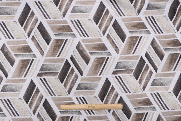 Strom Woven Chenille Upholstery Fabric in Sand 