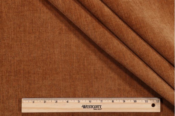 Crypton Bennett High Performance Chenille Upholstery Fabric in Copper 