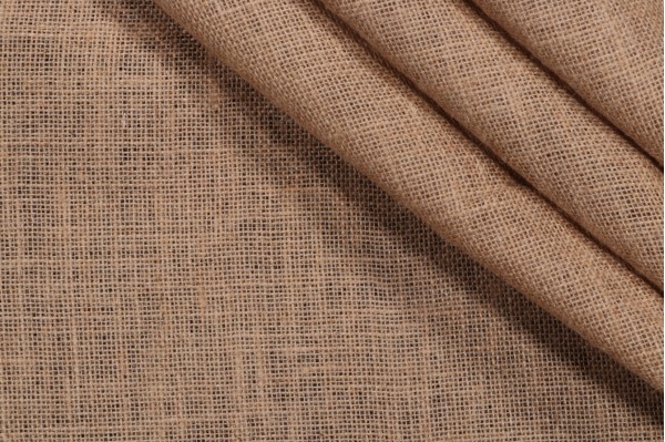 Solid Woven Burlap Decorator Fabric in Natural 