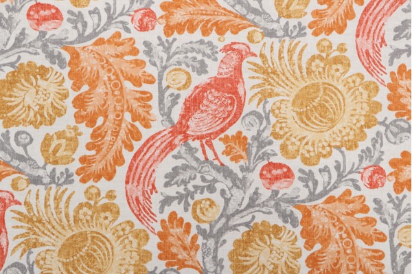 Click for Williamsburg Tucker Resist Printed Polyester Outdoor Fabric in Zest  Williamsburg Tucker Resist Printed Polyester Outdoor Fabric in Zest