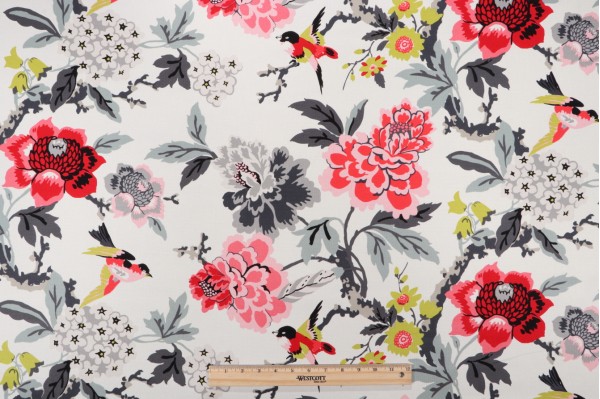Click for Waverly Candid Moment Printed Cotton Drapery Fabric in Ebony  Waverly Candid Moment Printed Cotton Drapery Fabric in Ebony