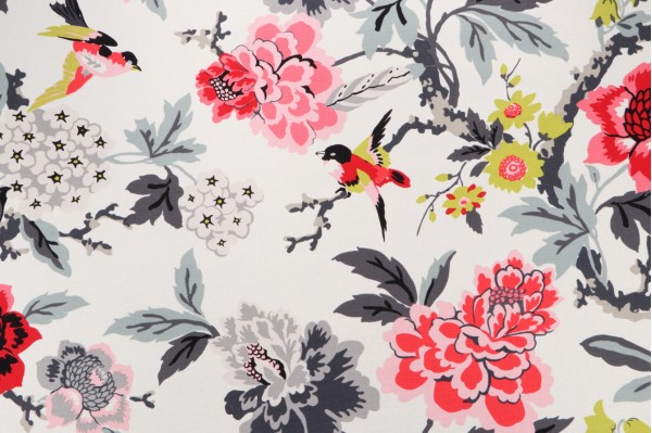 Click for Waverly Candid Moment Printed Cotton Drapery Fabric in Ebony  Waverly Candid Moment Printed Cotton Drapery Fabric in Ebony