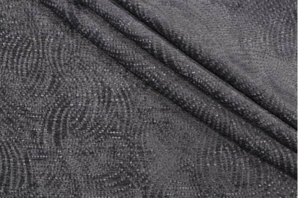 Sample of PK Lifestyles On The Surface Woven Chenille Upholstery Fabric in Charcoal 
