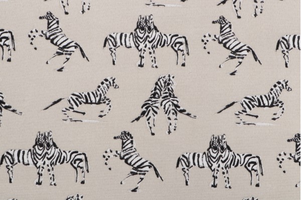 Click for Novogratz Dr Zebra Printed Polyester Outdoor Fabric in Natural  Novogratz Dr Zebra Printed Polyester Outdoor Fabric in Natural