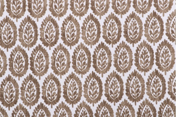 Premier Prints Lynn-Slub Linen White Printed Drapery Fabric in Chip 