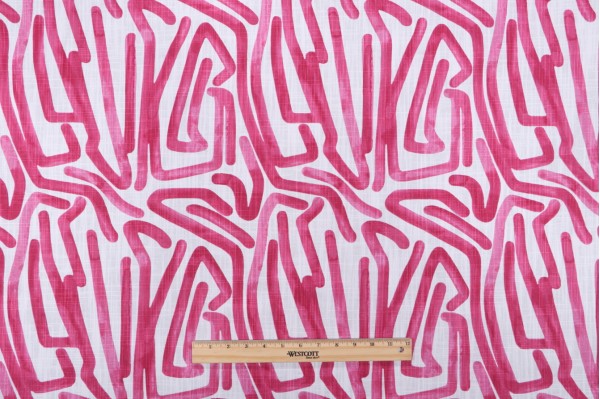 Premier Prints Shiva-Slub Canvas Printed Cotton Drapery Fabric in Flamingo 