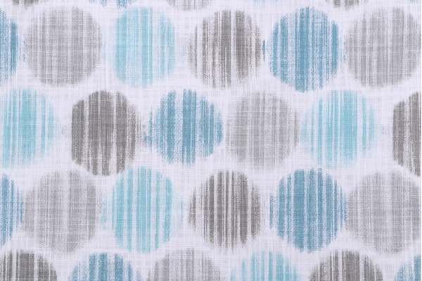 Premier Prints Fallon-Slub Canvas Printed Cotton Drapery Fabric in Fountain 