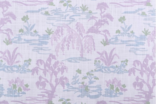 Premier Prints Meadow-Slub Canvas Printed Cotton Drapery Fabric in Orchid 