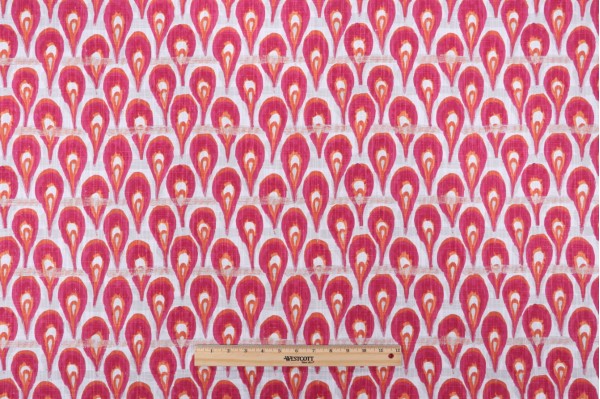 Premier Prints Chloe-Slub Canvas Printed Cotton Drapery Fabric in Flamingo 