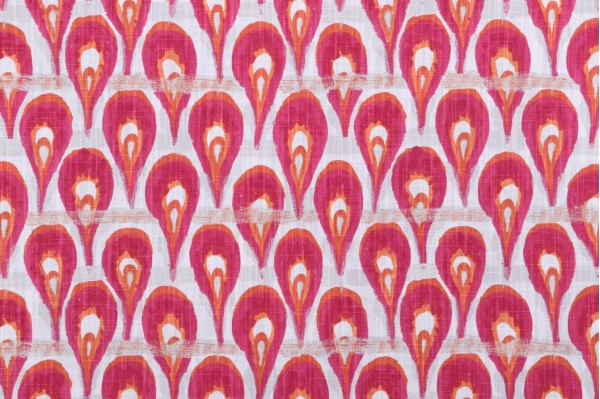Premier Prints Chloe-Slub Canvas Printed Cotton Drapery Fabric in Flamingo 