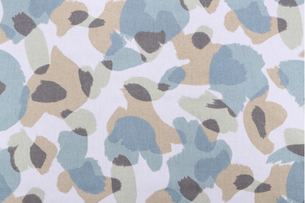 Robert Allen Graphic Colors Printed Cotton Drapery Fabric in Dew 