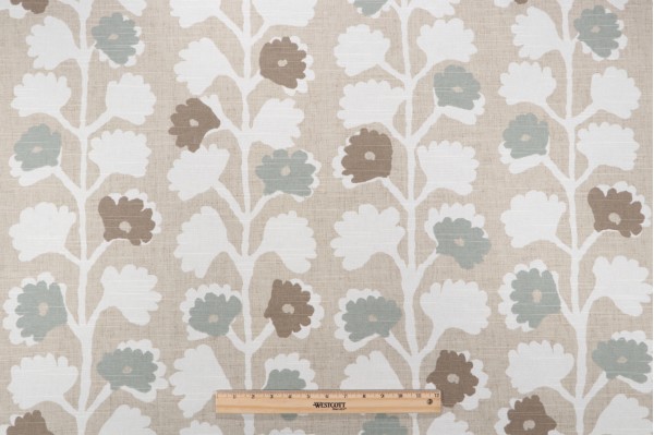 Click for Robert Allen Surreal Vines Printed Cotton Drapery Fabric in Twine  Robert Allen Surreal Vines Printed Cotton Drapery Fabric in Twine